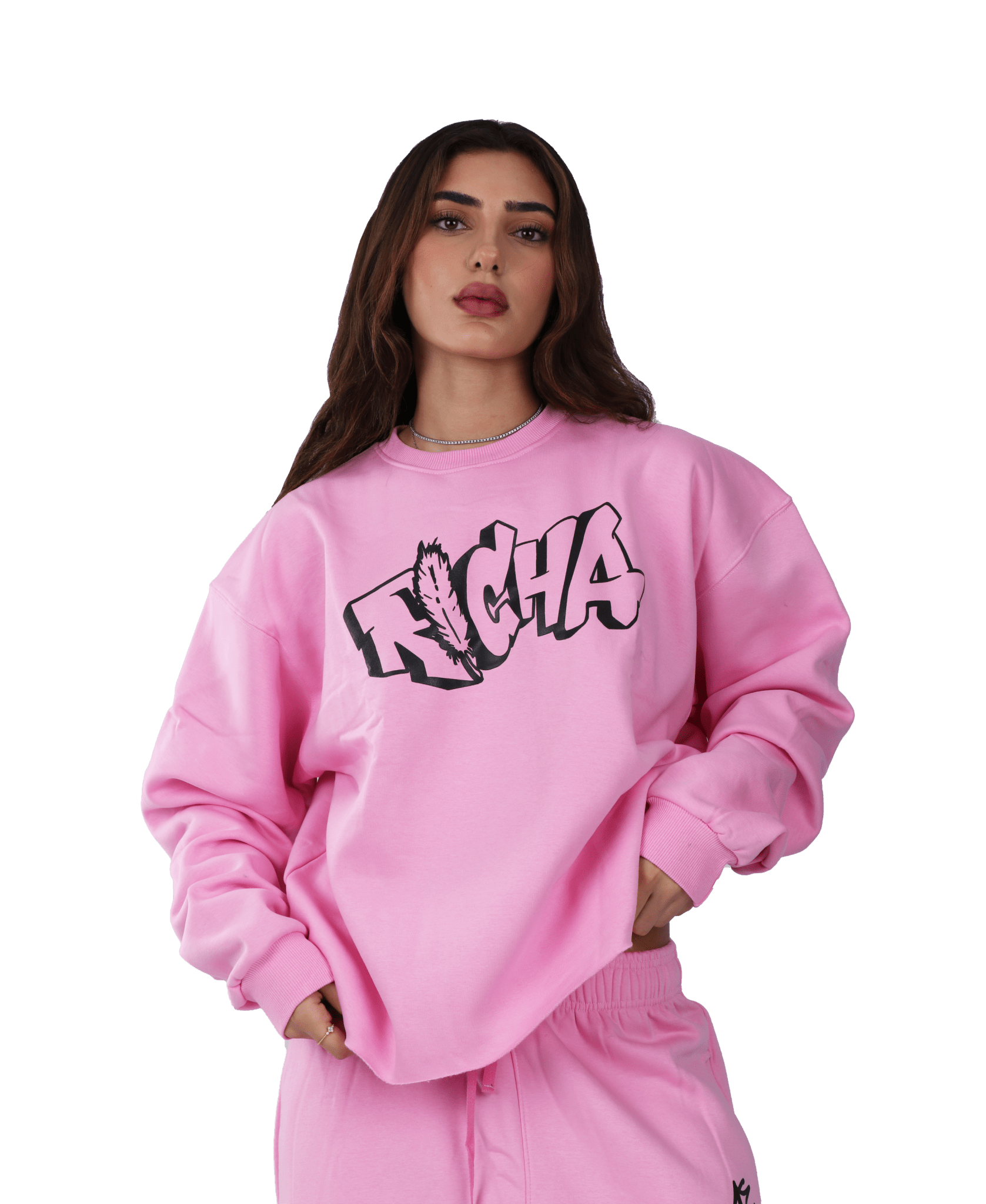 Pink Basic Crew Neck - Richa UAE
