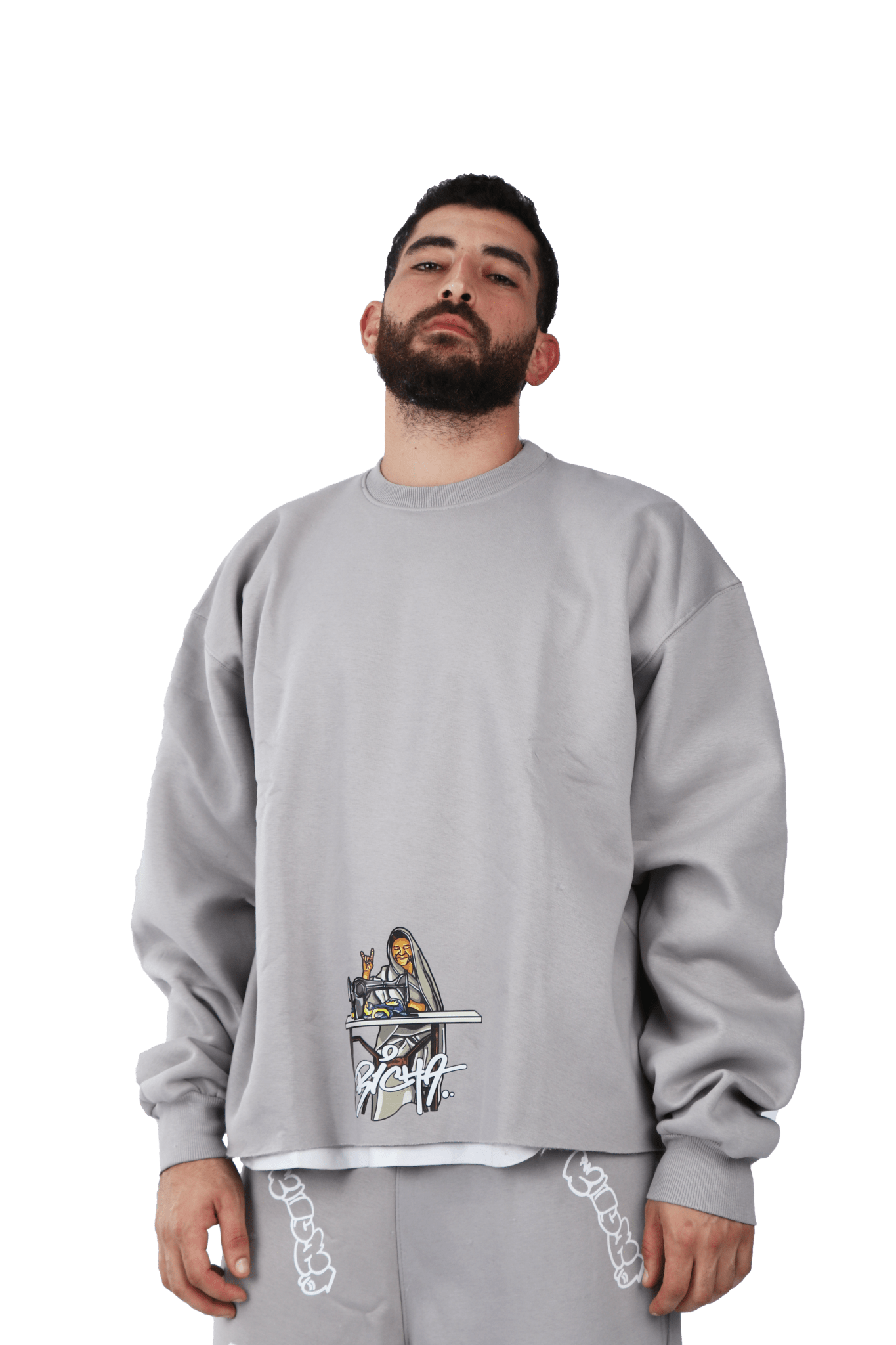 r&R®23 Grey Crew Neck - Richa UAE